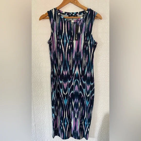 apt 9 knit dress NWT Women's Apt. 9 Knit Skater Dress Large Black Multi